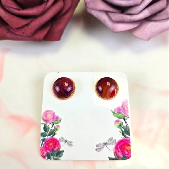 Handmade Stud Earrings - Picture 1 of 2